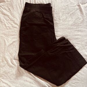 Women’s Black linen wide leg pants